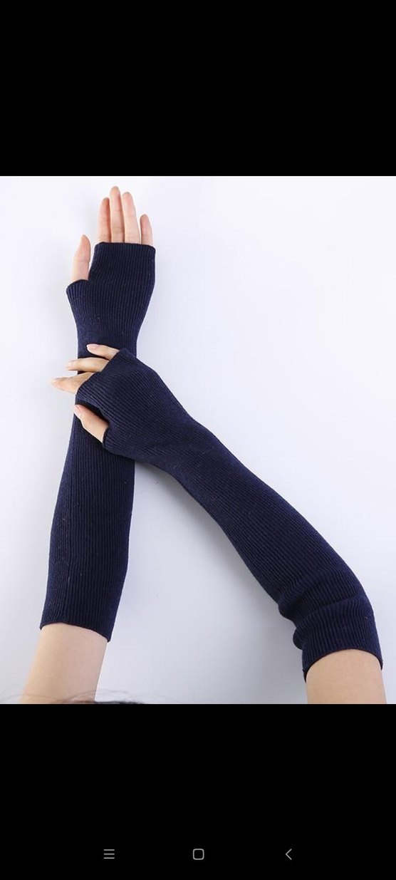 Trendy Gri Örme Kadın Eldivenleri - Görsel 3