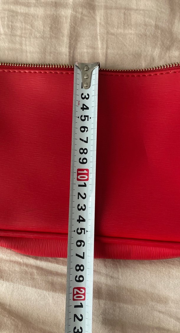 Kırmızı Deri Kadın Çanta Fermuarlı - Görsel 4