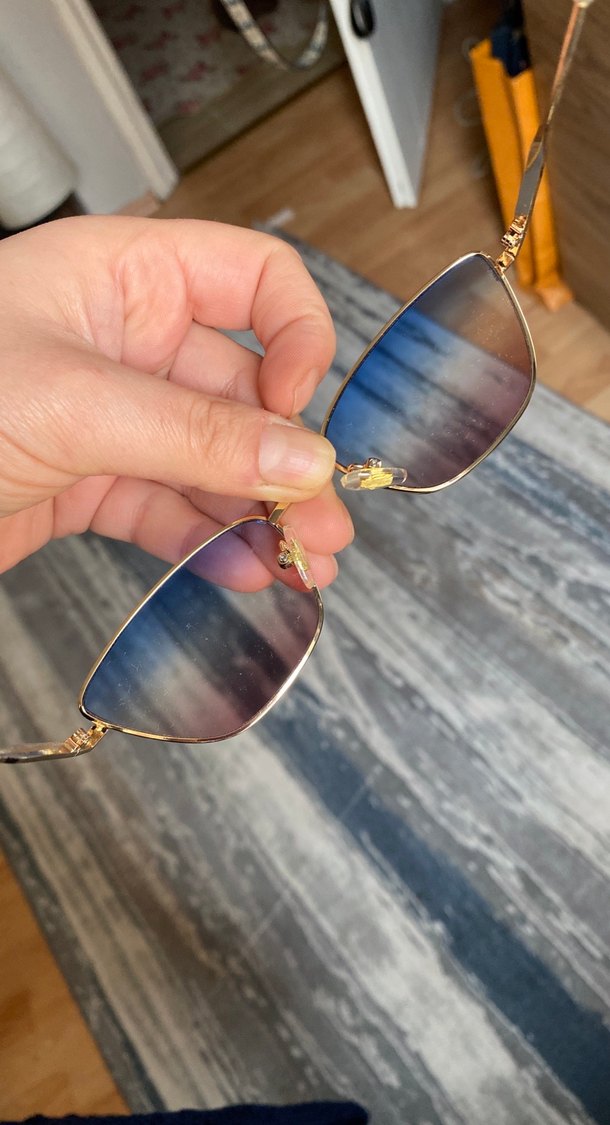 Şeffaf pastel bej kadın gözlüğü - Görsel 3