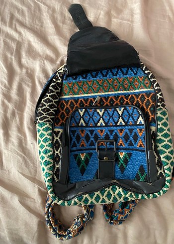 Bohem Çok Renkli Kadın Sırt Çantası - Görsel 3