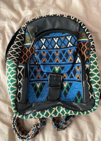 Bohem Çok Renkli Kadın Sırt Çantası - Görsel 2