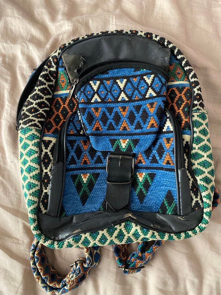 Bohem Çok Renkli Kadın Sırt Çantası - Görsel 2
