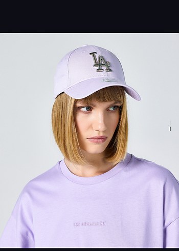 New Era orjinal. Pastel Mor Spor Şapka LA İşlemeli - Görsel 2