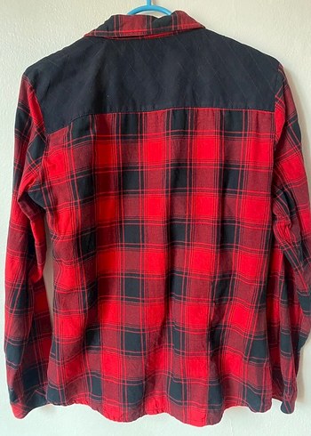 Kırmızı Ekose Kadın Gömlek - Görsel 2