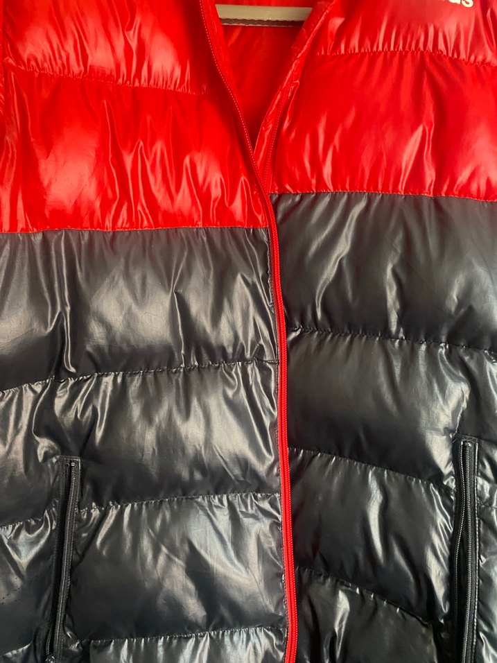 Adidas Kırmızı-Siyah Fermuarlı Kadın Kış Montu - Görsel 3