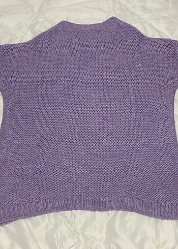 Bohem Stil Mor Örgü Kadın Kazak - Görsel 5