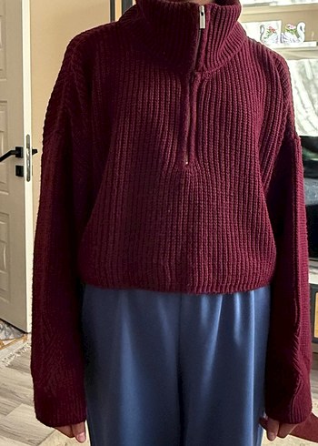 Beyaz Uzun Kollu Yarım Crop Top - Görsel 6