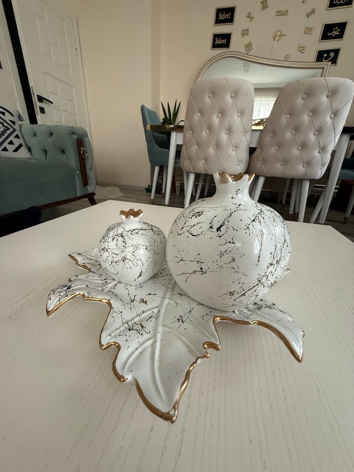 Beyaz ve Gri Nar Figürleri Seti - Görsel 5