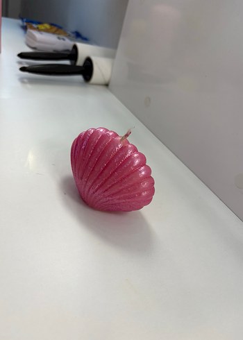 Pembe İSTİRİDYE Deniz Kabuğu Şekilli Mum - Görsel 3