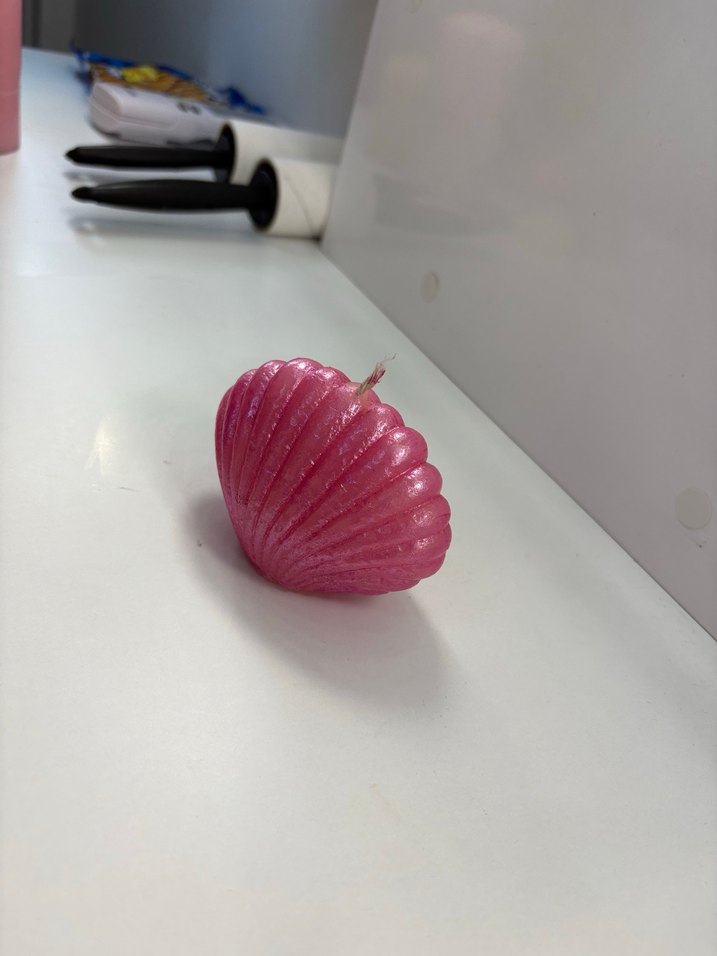 Pembe İSTİRİDYE Deniz Kabuğu Şekilli Mum - Görsel 3