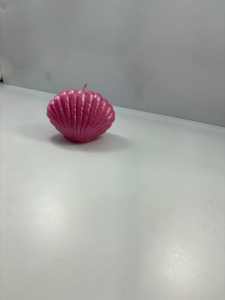 Pembe İSTİRİDYE Deniz Kabuğu Şekilli Mum - Görsel 4