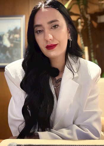 Ekru Uzun Kollu VATKALI Kadın Blazer Ceket - Görsel 5