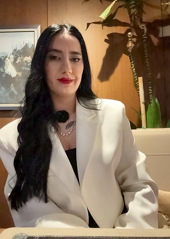 Ekru Uzun Kollu VATKALI Kadın Blazer Ceket - Görsel 6