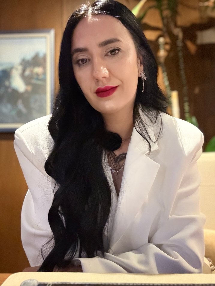 Ekru Uzun Kollu VATKALI Kadın Blazer Ceket - Görsel 5