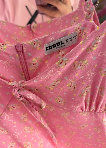 Pembe  Kısa Elbise KUMAŞI ÇOK GÜZEL - Görsel 7