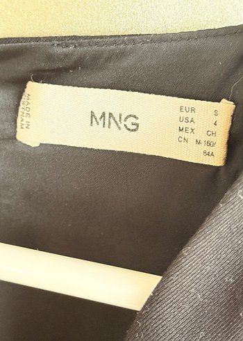 Mango Siyah Klasik Kemerli Astarlı Elbise S - Görsel 3