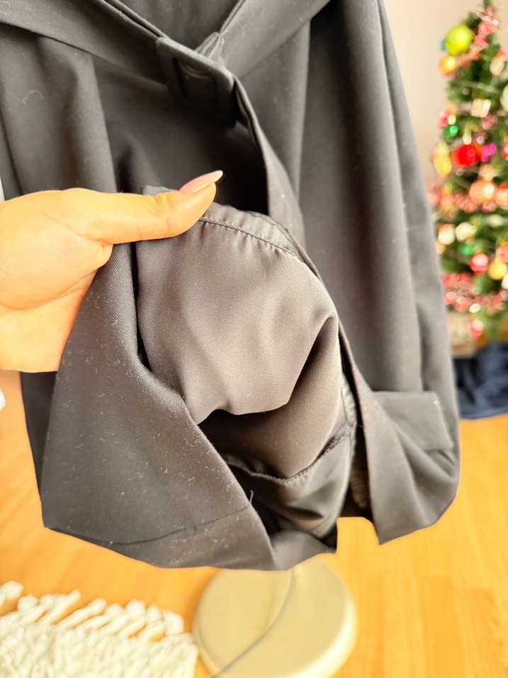 Mango Siyah Klasik Kemerli Astarlı Elbise S - Görsel 2