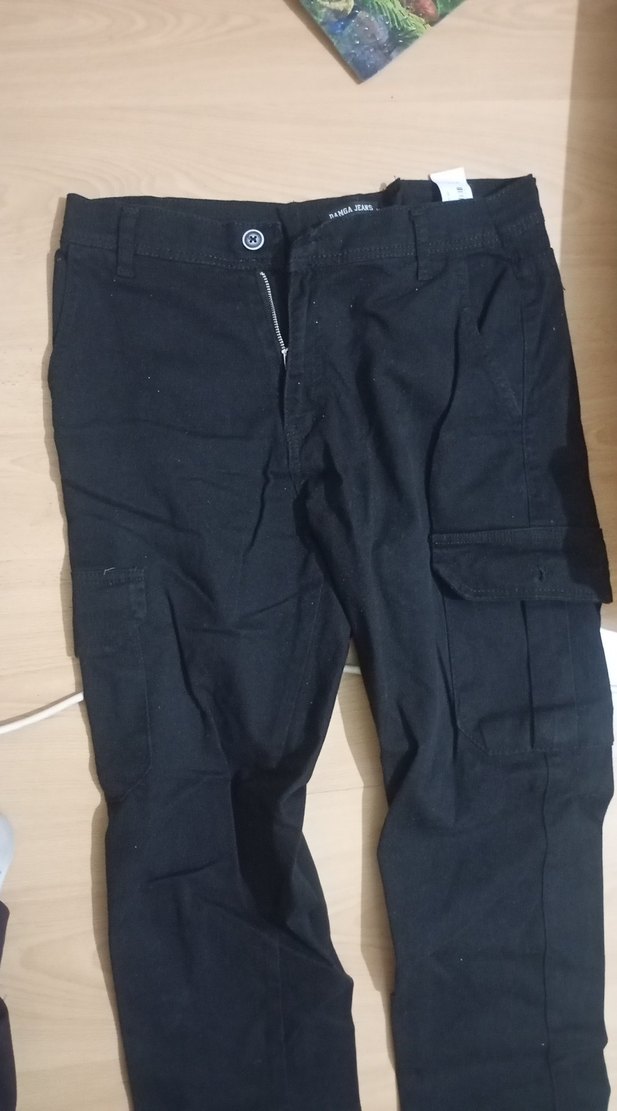 Siyah kargo Erkek  Pantolon - Görsel 2