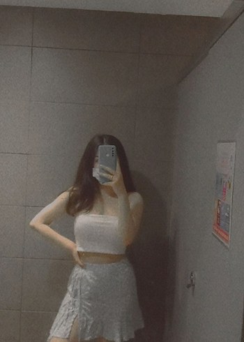 Mavi Çiçek Desenli Volanlı Mini Etek - Görsel 4