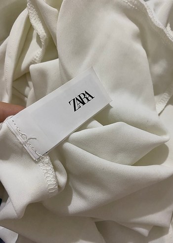 Beyaz Transparan Mini Straplez Elbise - Görsel 3