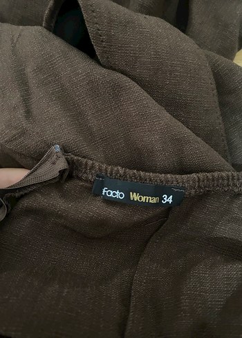 Uzun Kahverengi Dökümlü Kadın Elbise - Görsel 6