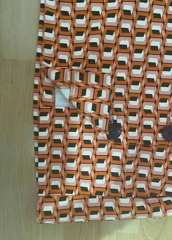 Düğmeli Retro Desenli Mini Etek - Görsel 5