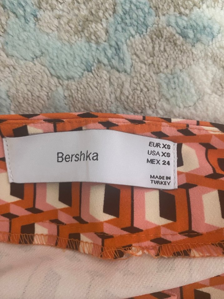 Düğmeli Retro Desenli Mini Etek - Görsel 2