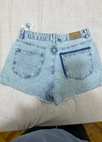 Mini kot şort - Görsel 3