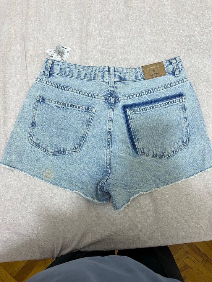 Mini kot şort - Görsel 3