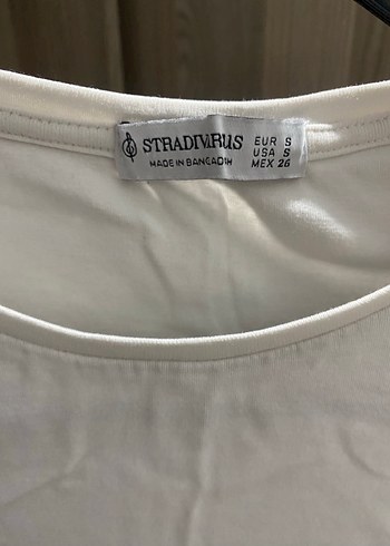 Kadın Beyaz Kısa Kollu Pamuklu crop - Görsel 2