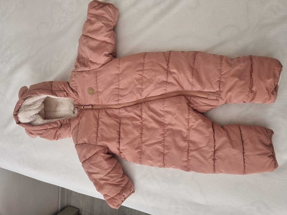 Kahverengi Kürklü Bebek Kız Tulumu - Görsel 3