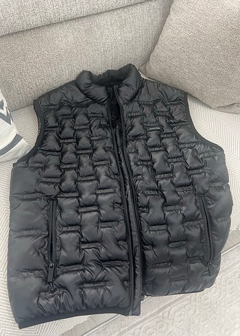 Orjinal Fermuarlı Siyah Erkek Şişme Yelek - Görsel 4