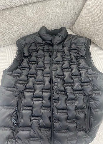 Orjinal Fermuarlı Siyah Erkek Şişme Yelek - Görsel 2