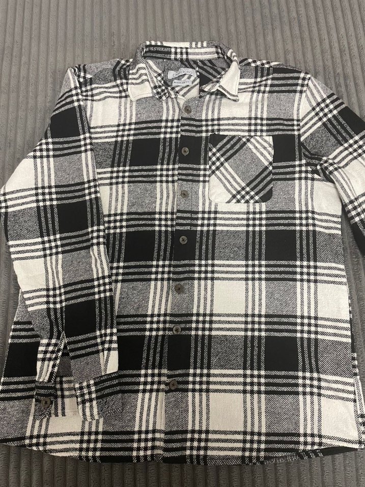 Gri Ekose Pamuk Erkek Gömlek - Görsel 4