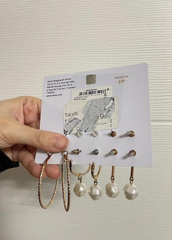 Koton incili küpe seti - Görsel 3