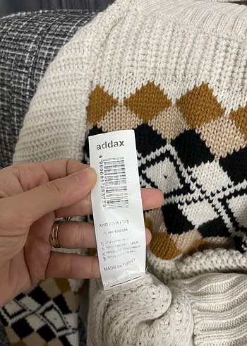 Addax baklava desenli boğazlı kazak - Görsel 3