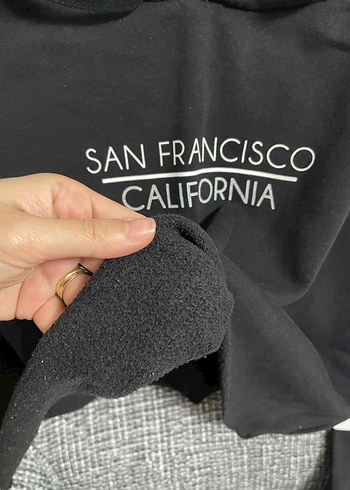 H&M Kapüşonlu Kadın Kısa Sweatshirt - Görsel 3