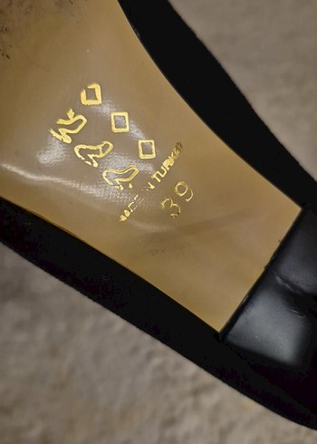 Siyah Süet Topuklu Kadın Stiletto - Görsel 2