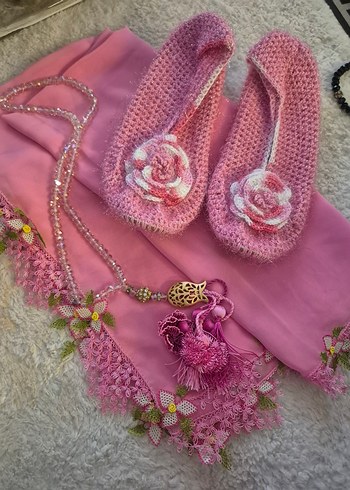 iğne oyası krep takım - Görsel 5