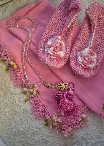 iğne oyası krep takım - Görsel 6