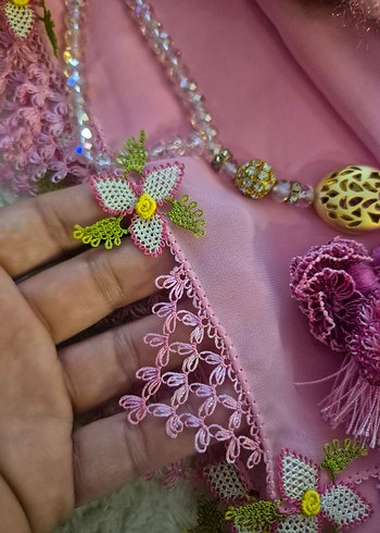 iğne oyası krep takım - Görsel 4