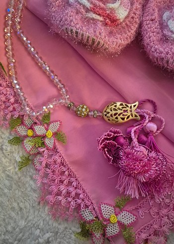 iğne oyası krep takım - Görsel 3