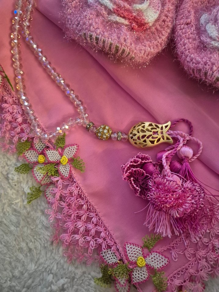 iğne oyası krep takım - Görsel 3