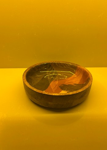 Koyu Kahverengi Ahşap salata kasesi - Görsel 2