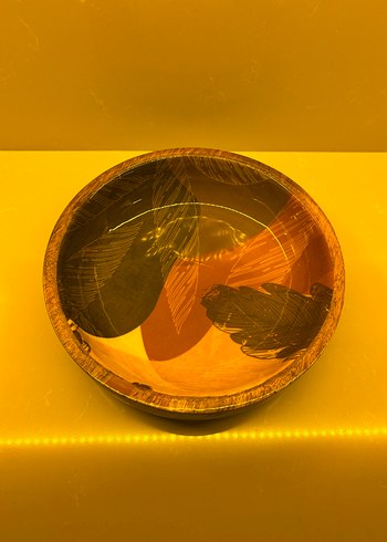 Koyu Kahverengi Ahşap salata kasesi - Görsel 3