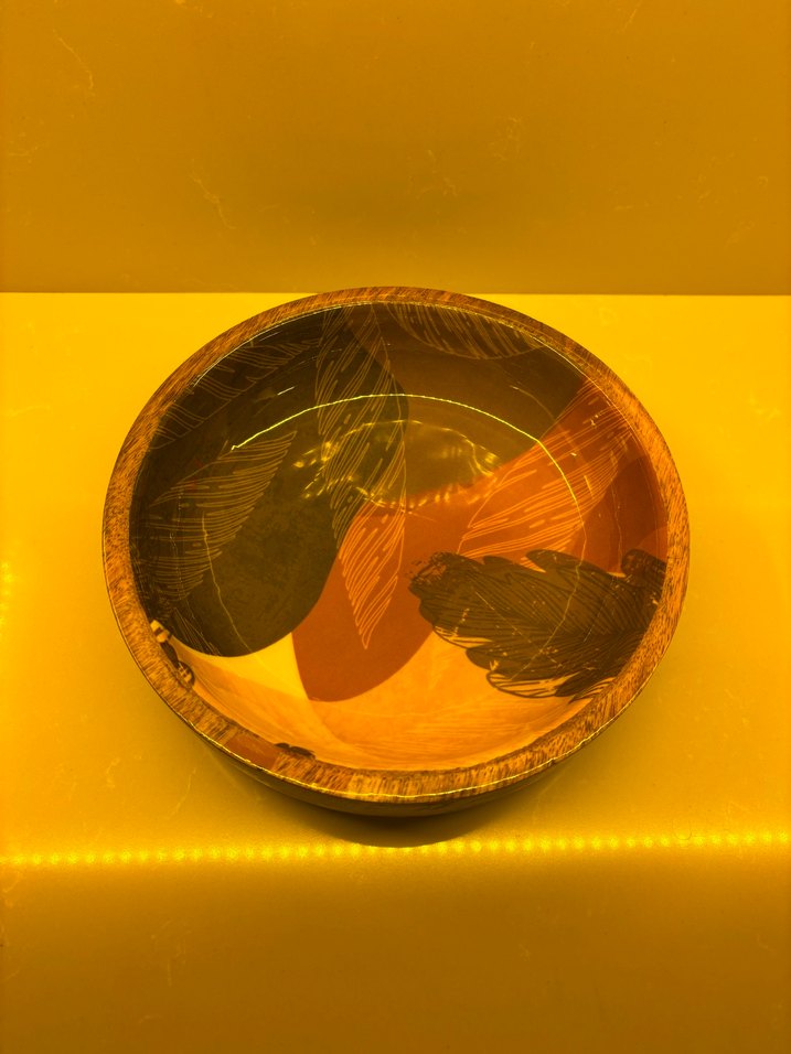 Koyu Kahverengi Ahşap salata kasesi - Görsel 3