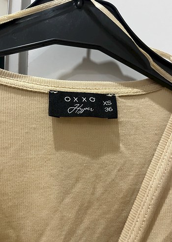 Bej V Yakalı Uzun Kollu Drapeli Kadın Bluz - Görsel 3