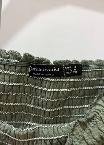 Kadın Yeşil Kısa Örgü Bluz - Görsel 3