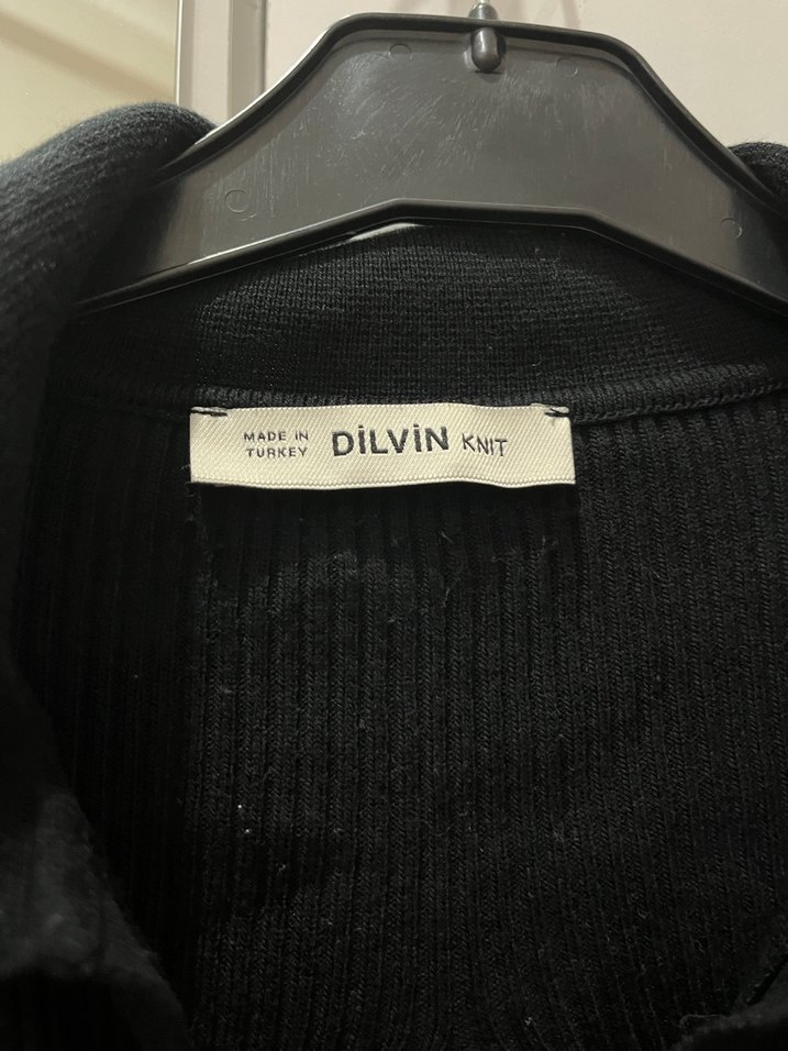 Siyah V Yaka Triko Kadın Bluz - Görsel 3