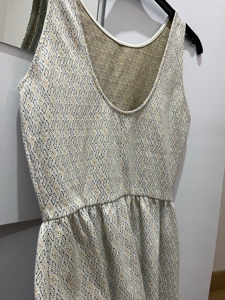 Gri Midi Kolsuz Pilili Kadın Elbise - Görsel 5